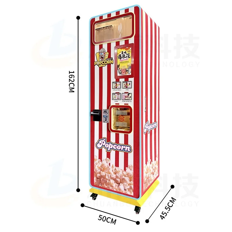 Fully Automatic Electric Popcorn Machine, Intelligent Unmanned Self-service Commercial Cinema Popcorn Vending Machine