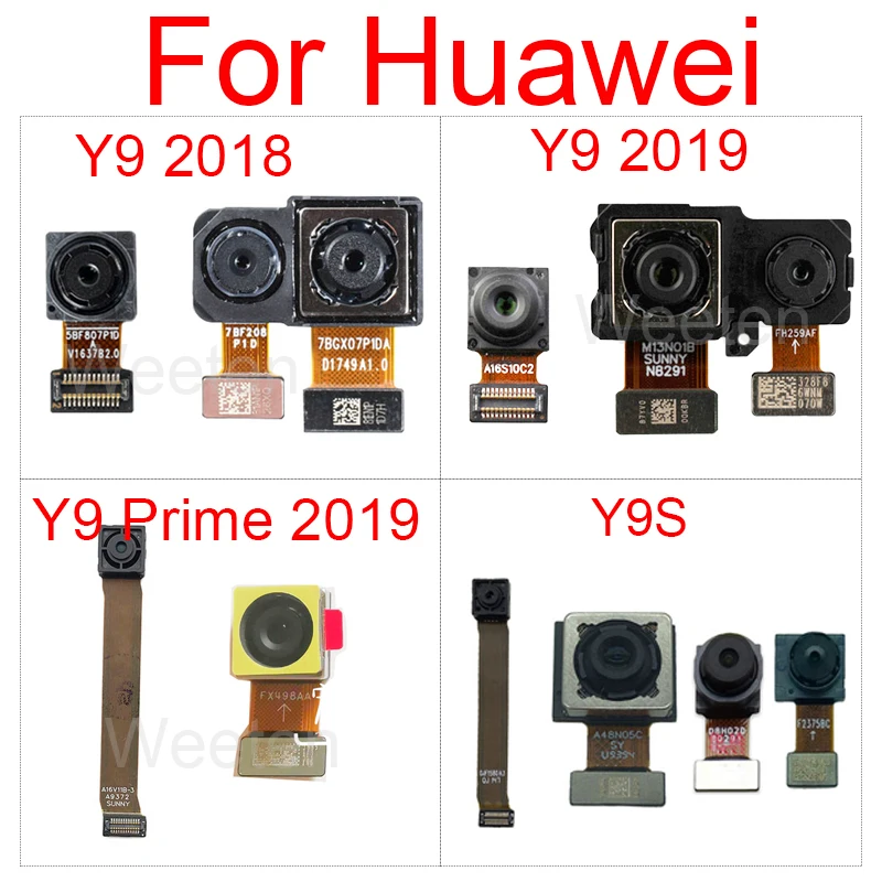 Гибкий кабель задней передней камеры для Huawei Y9S Y9 2018/Y9 2019/Y9 Prime 2019 STK-L21/L22 LTK-LX3, передняя часть задней части большой камеры