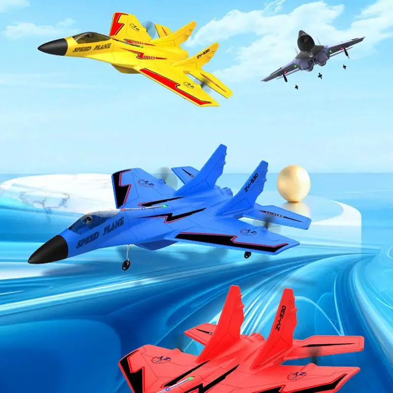 RC Plane 2.4 GHZ RC Plane Model Toy Light Up Remote Control Plane Airplane Glider Drone For Kids Adults Outdoor Play