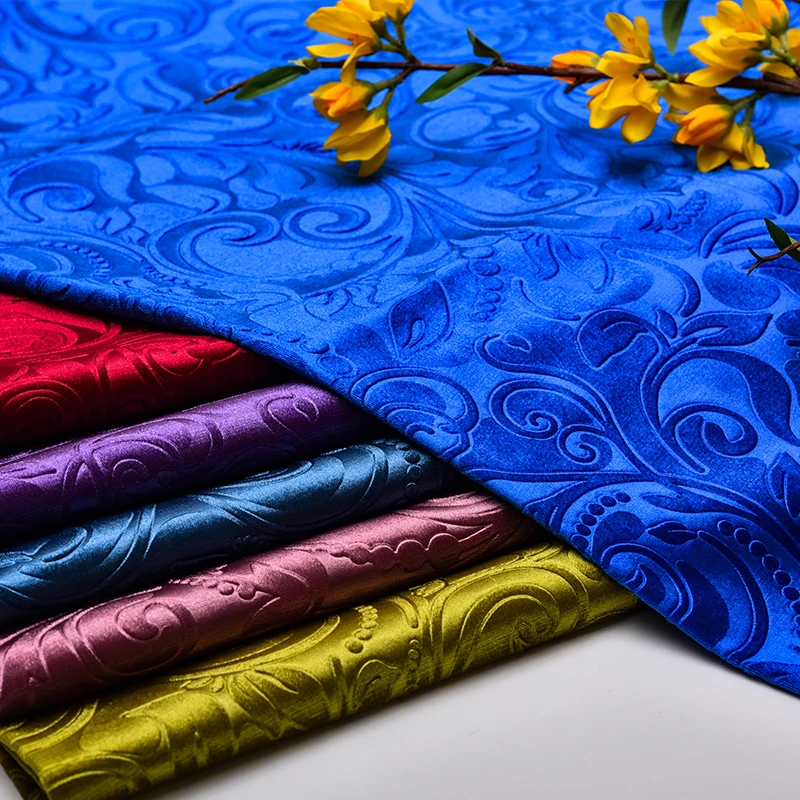 European Style Gold Velvet Embossing Sofa Fabric Thickening Flannel Cushion Pillow Tablecloth Curtain DIY Home Decoration Fabric