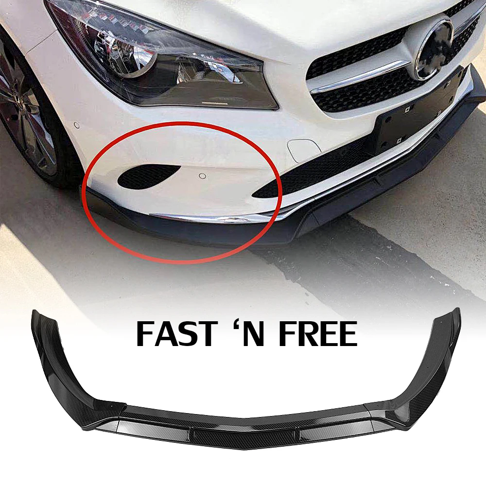 Car Front Bumper Spoiler Splitter Lip Blade For Mercedes-Benz CLA-Class W117 2017-2019 4 Door Sedan Standard Version