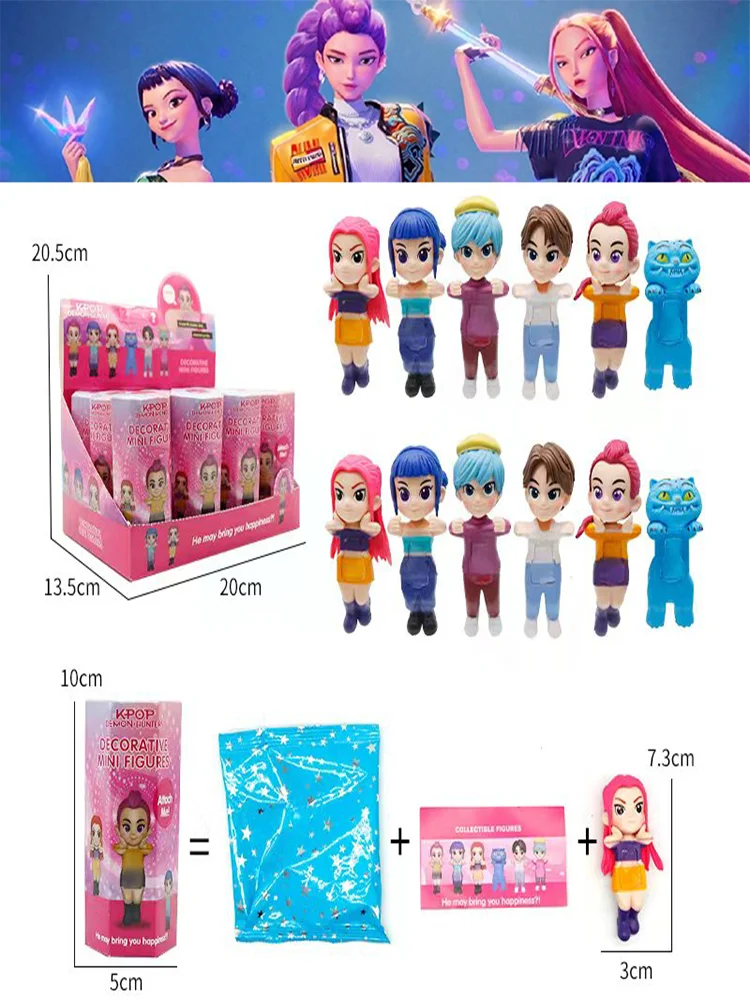 المبيعات الساخنة الجديدة أنيمي الأجهزة الطرفية Kpop شيطان الصيادين عمل أرقام لطيف لعبة غامضة أنيمي نموذج دمية الأطفال هدايا عيد الميلاد