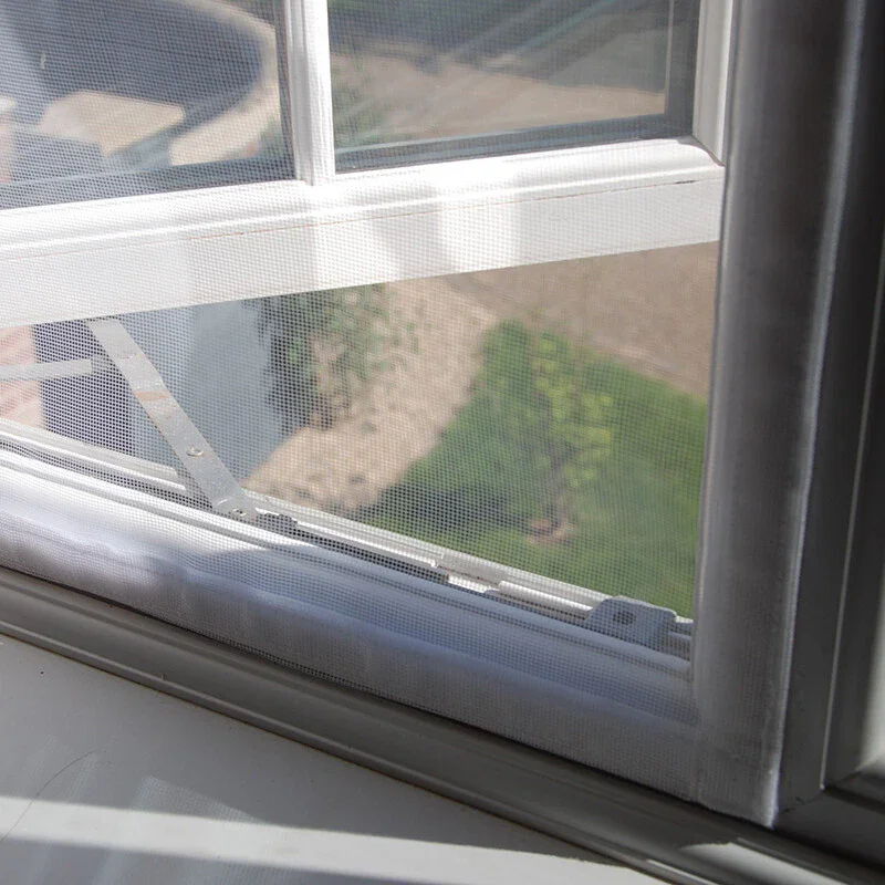 شبكات ناموسية بيضاء للنافذة، شاشات نافذة مضادة للبعوض، شبكة مضادة للحشرات من التول الهوائي غير مرئية للبعوض والذباب