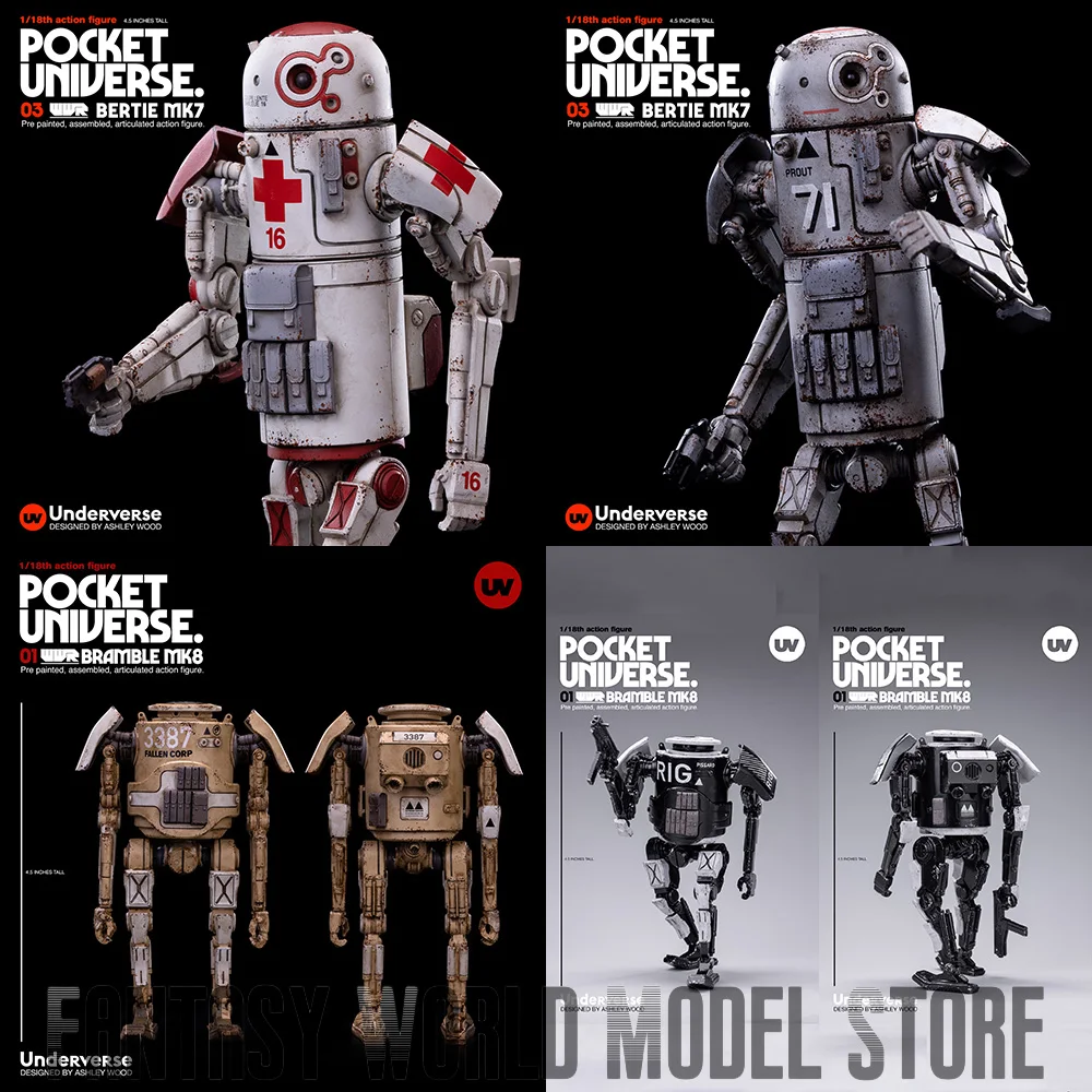 

In Stock UV UNDERVERSE 1/18 Scale Collectible Pocket Universe WWR Series Pot Lid Pills 4.5'' Action Figure Model For Fans Gift