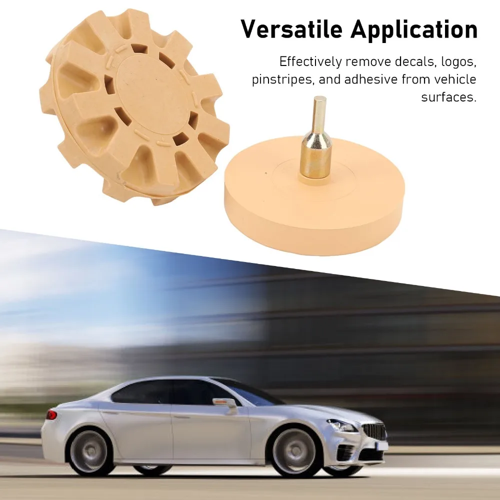 New Rubber Decal Remover Eraser Wheel Khaki Universal Rubber Adhesive Remover Wheel Sticker Eraser Wheel Auto Detailing