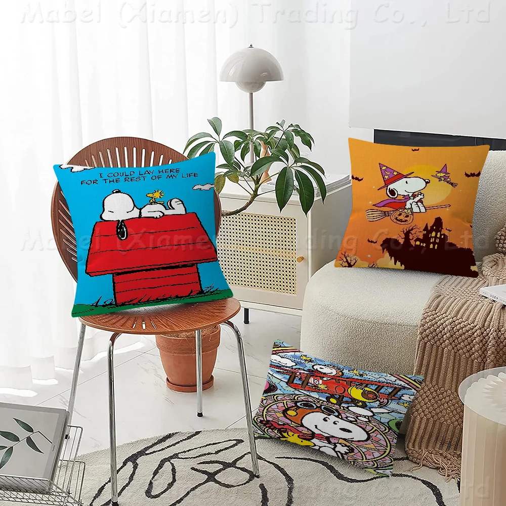 Cartoon Comics S-Snoopy Pillow Gift Home Office Decoration Pillow Bedroom Sofa Car Cushion CoverPillow Case