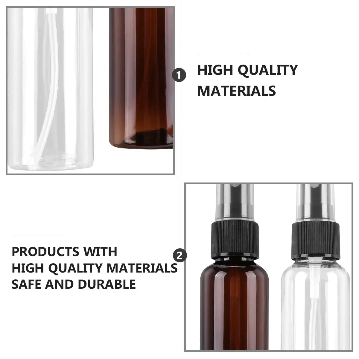 

6 Pcs Mini Travel Spray Bottles Reusable Empty Plastic Containers for Lotion Perfume Liquid Dispensing Portable Lightweight Safe