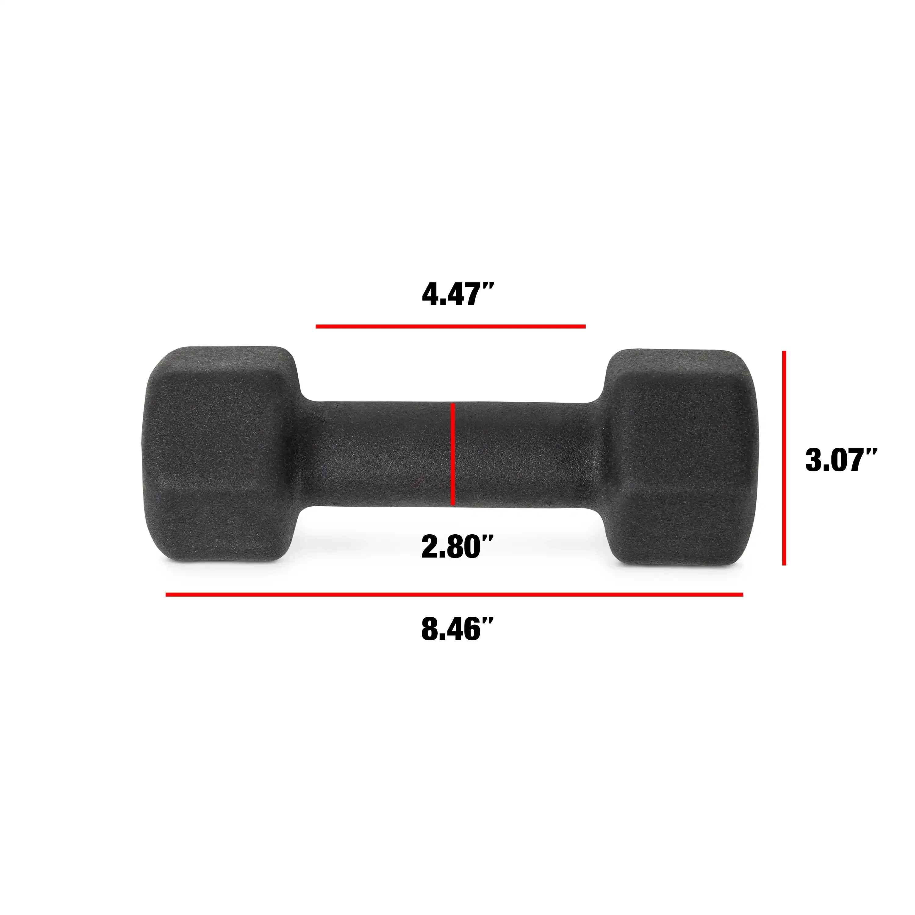 زوج دمبل من النيوبرين الأسود بوزن 7 رطل، وأوزان اللياقة البدنية على طراز الحديد، وتدريبات القوة خفيفة الوزن للتدريبات في صالة الألعاب الرياضية المنزلية