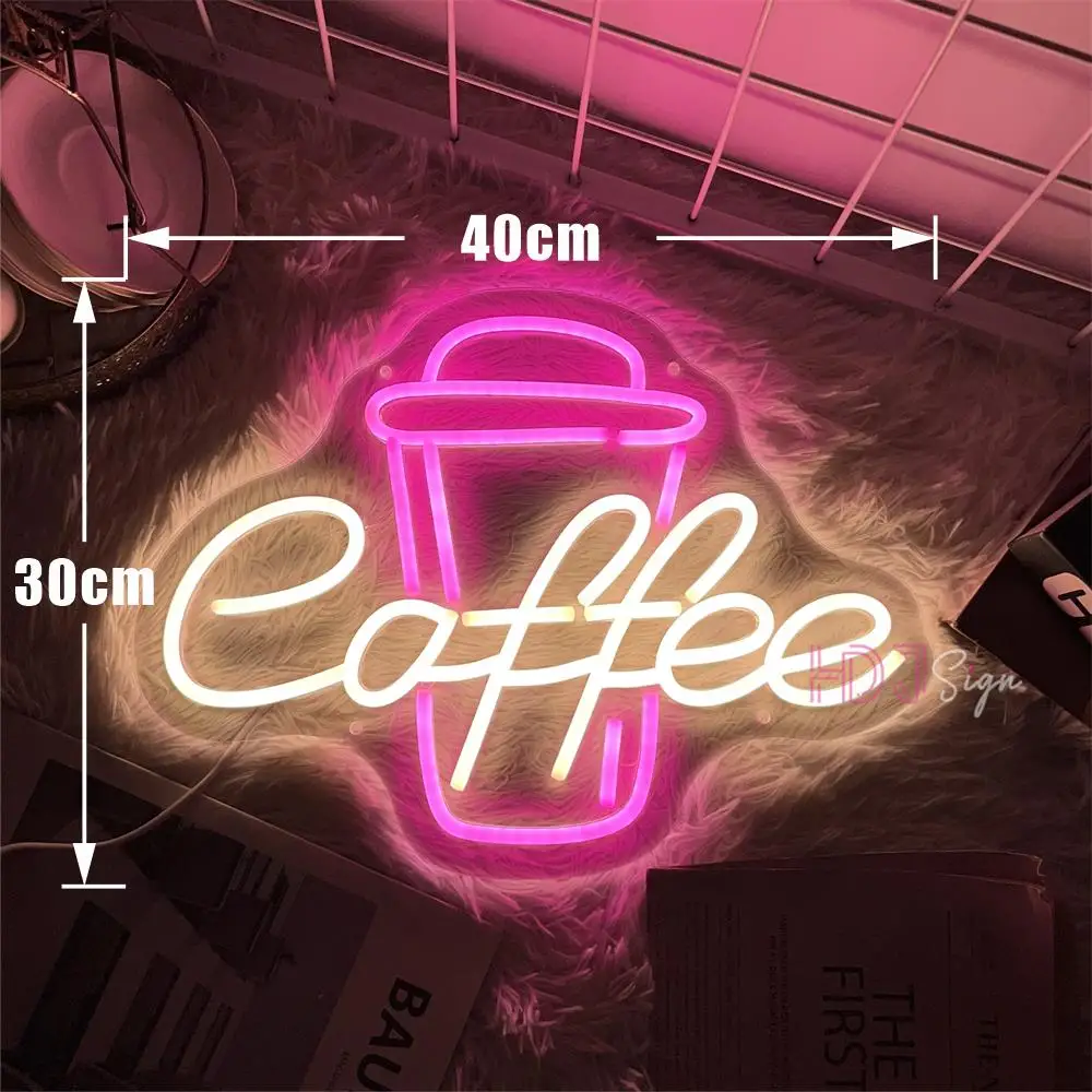 Coffee Neon Light Led Signs Cafe Restaurant Rest Room Decor Wall Art Neon Sign Led Lights USB Coffee Shop Light Up Sign Bar Club