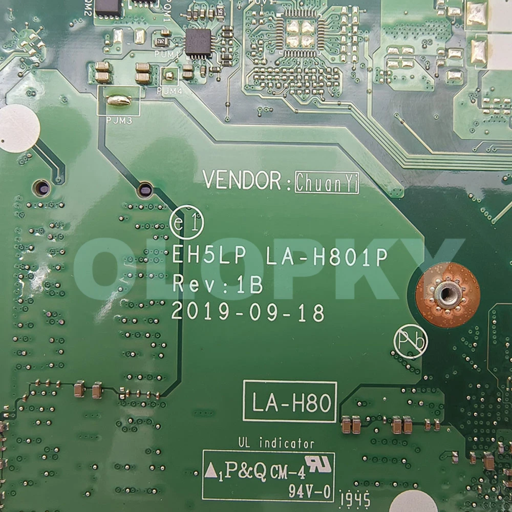 

LA-H801P Mainboard with R3 R5 R7 CPU For Acer Aspire A315-42 A515-43 A315-42G Laptop Motherboard DDR4