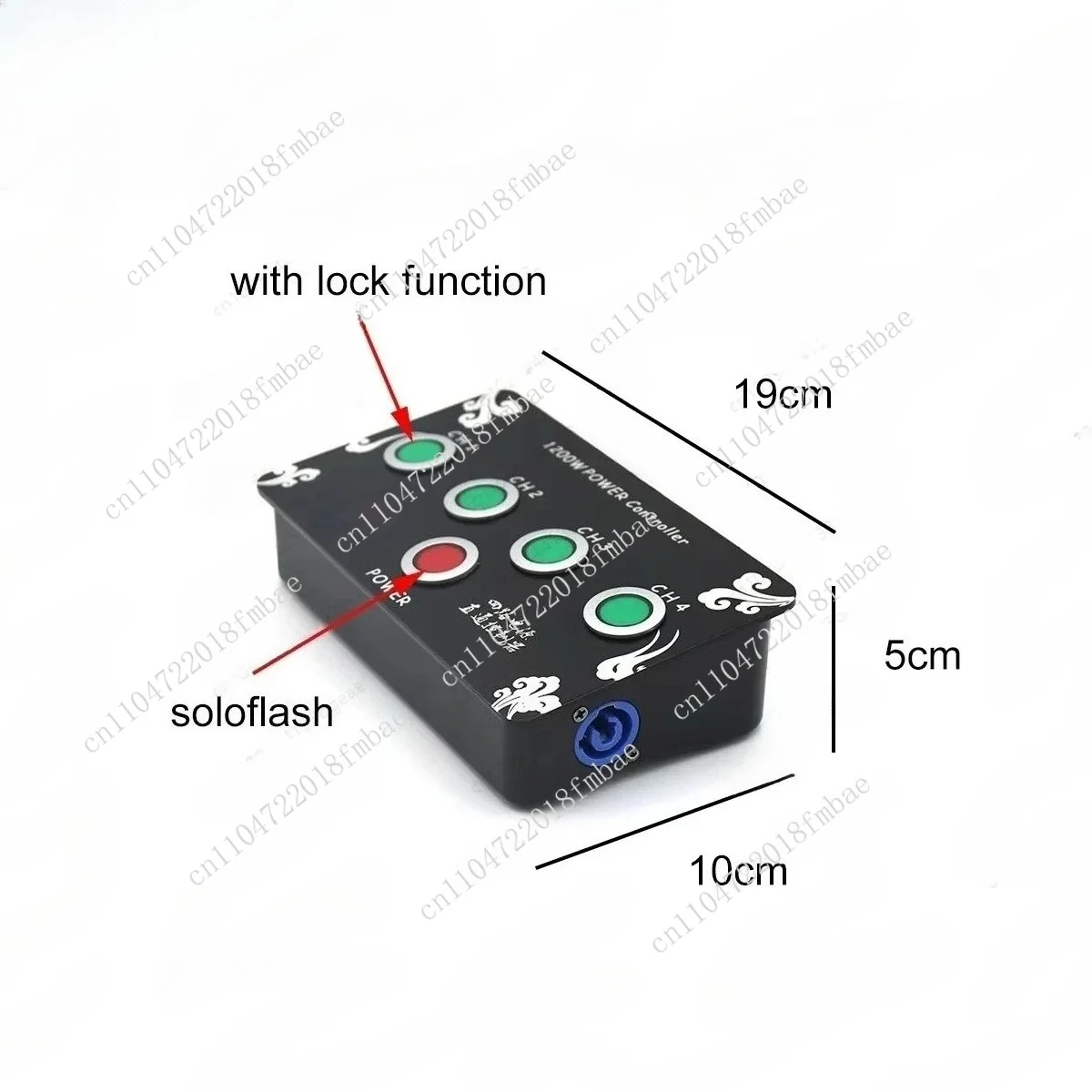 KM-Single Trigger Pull Box Dj Stage Light Controller 4 Channels Mini Power Controller with Red Soloflash Button Effect Console