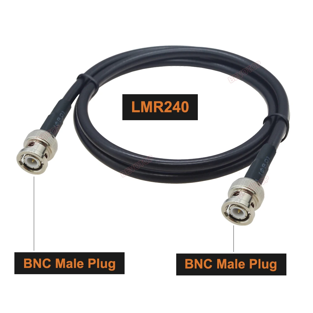 LMR240 BNC Male to BNC Male Plug Connector RF Coaxial Cable LMR-240 50-4 Low Loss 50 ohm Pigtail Jumper Extension Cord Adapter