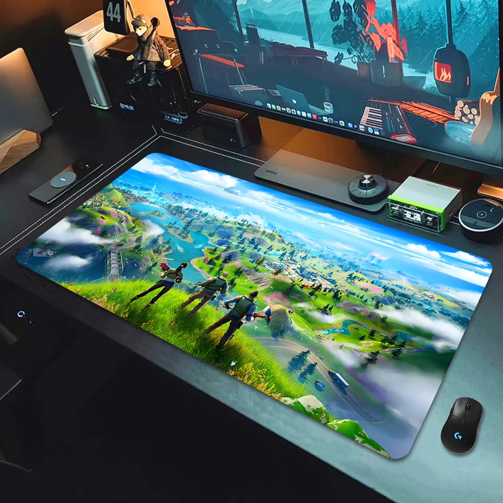 F-Fortnite Deskmat Gaming Mouse Pad Anime Mousepad Xxl Computer Accessories Desk Mat Mats Gamer Mause Office Offices Pc Desktop