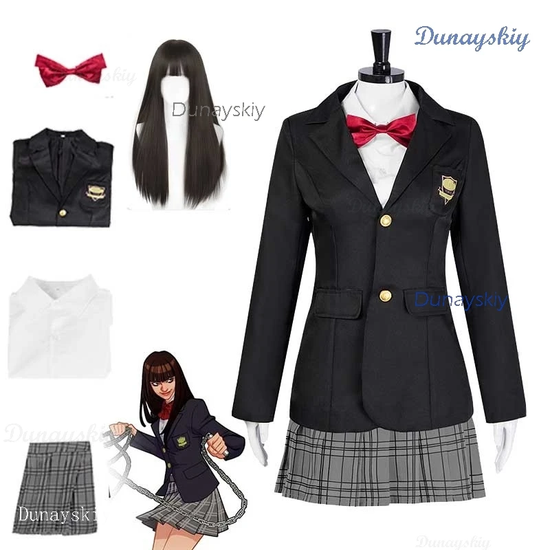 Kill Gogo Yubari Bill Schoolgirl O-Ren's Bodyguard Cosplay Women Costume School Outfits Halloween Carnival Party Movie Roleplay