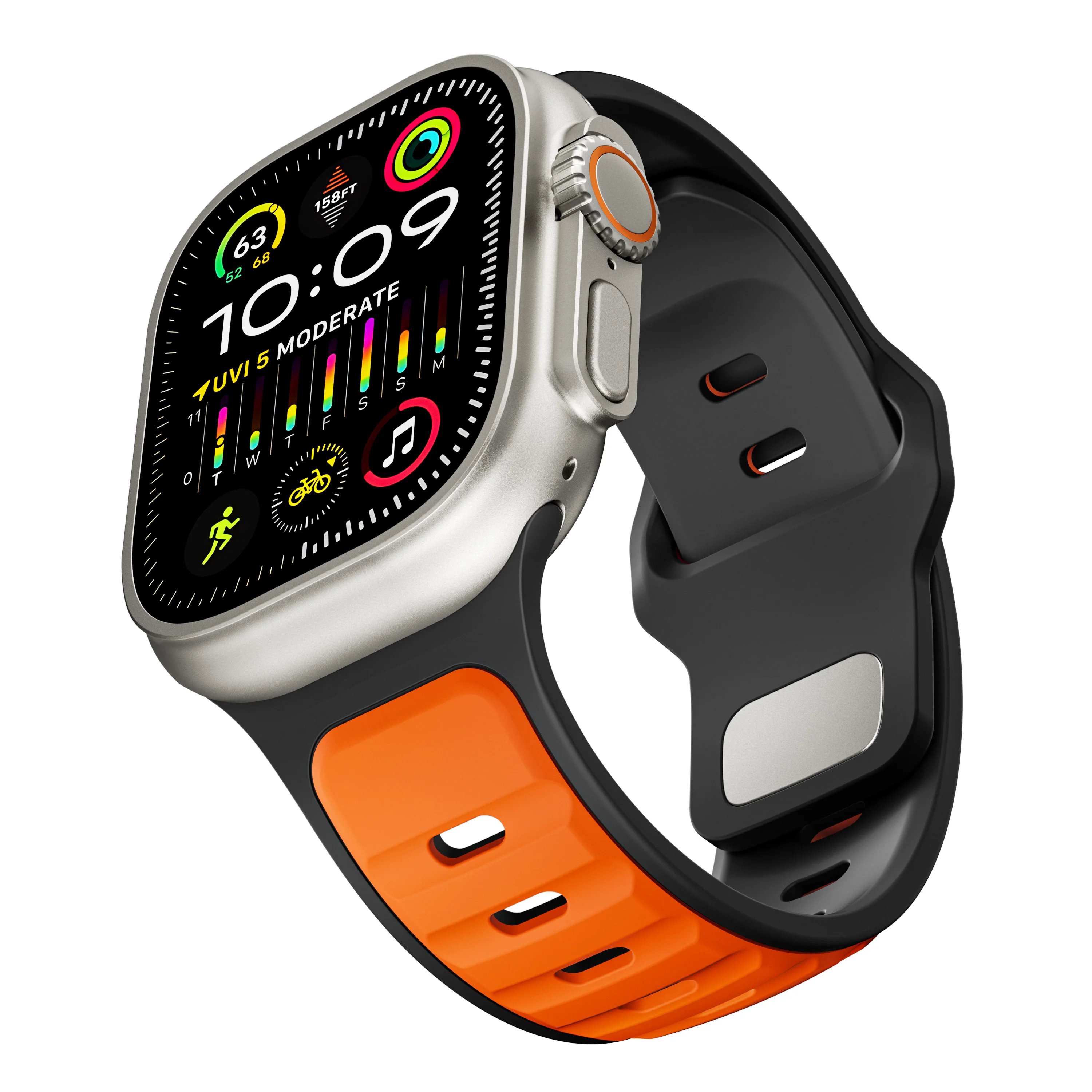Bands For Apple Watch Strap Ultra 3 2 49mm 46mm 45mm 44mm 42mm Sport Silicone Bracelet Correa IWatch Series 11 10 9 8 7 6 5 SE 3