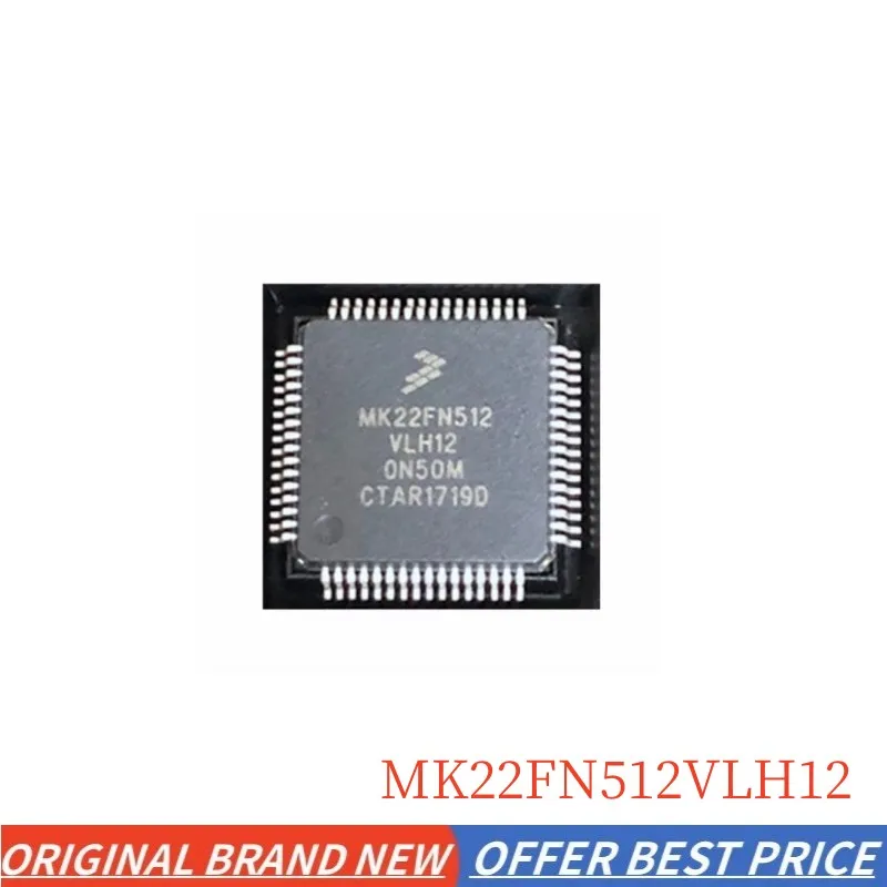 

1-5pcs/lot MK22FN512VLH12 MK22FN512VLH12R MK22FN512 VLH12 LQFP-64 512KB Flash 120MHz ARM Cortex®-M4 Based Microcontroller