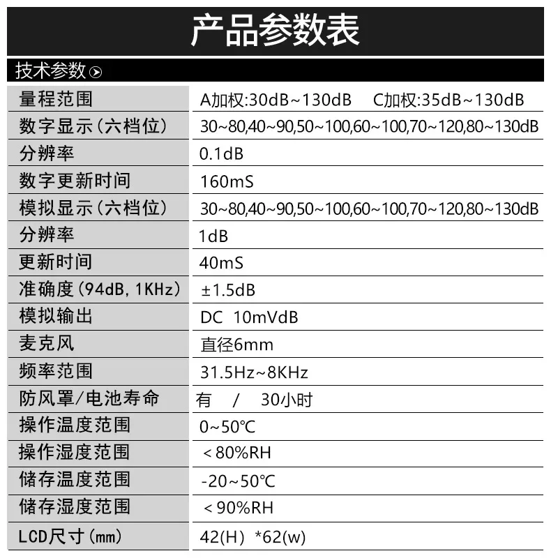 Heng AZ8922 noise meter decibel meter mechanical environment sound detector sound level meter