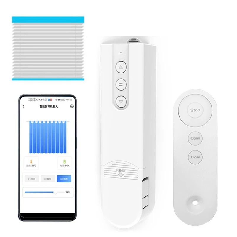 Tuya Smart Blind Motor+Solar Panel Bluetooth Automatic Electric Roller Shutter Plastic