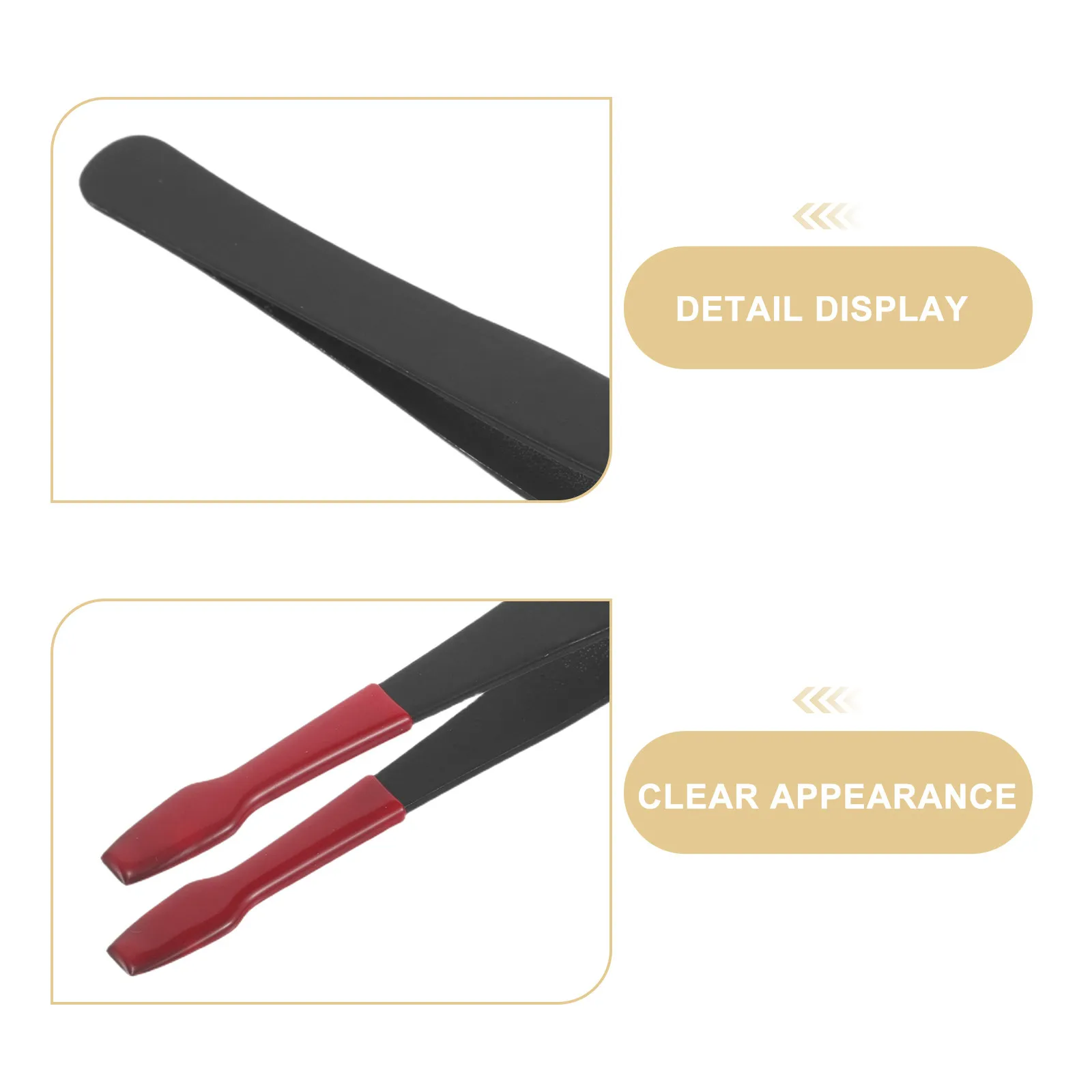 4Pcs Professional Philately Tweezers Stainless Steel Flat Wide Tip Precision Tongs with Enhanced Grip Rubber Tips for Stamp