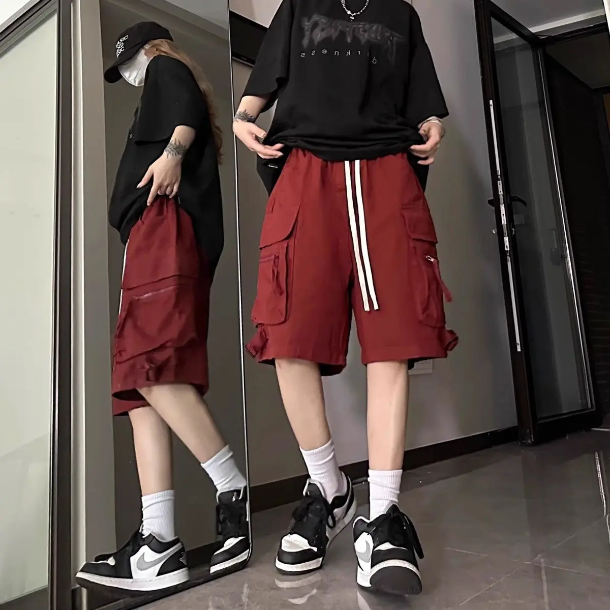 American Work Shorts for Men and Women Summer Pants New Loose Japanese Thin Couple Sports and Casual Trousers Trendy