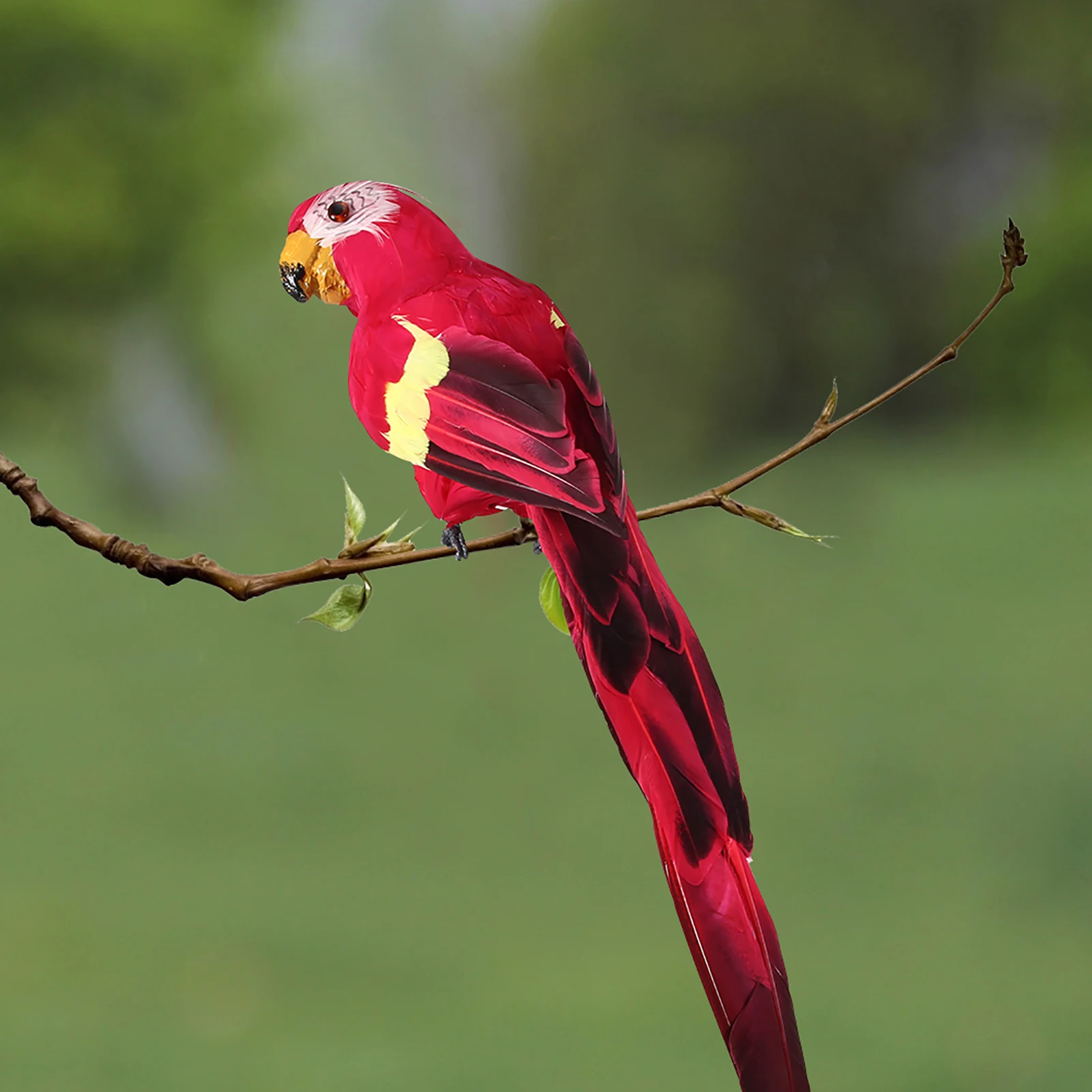 Simulation Feather Parrot Beautiful Artificial Bird Decor Party Garden Home Decoration