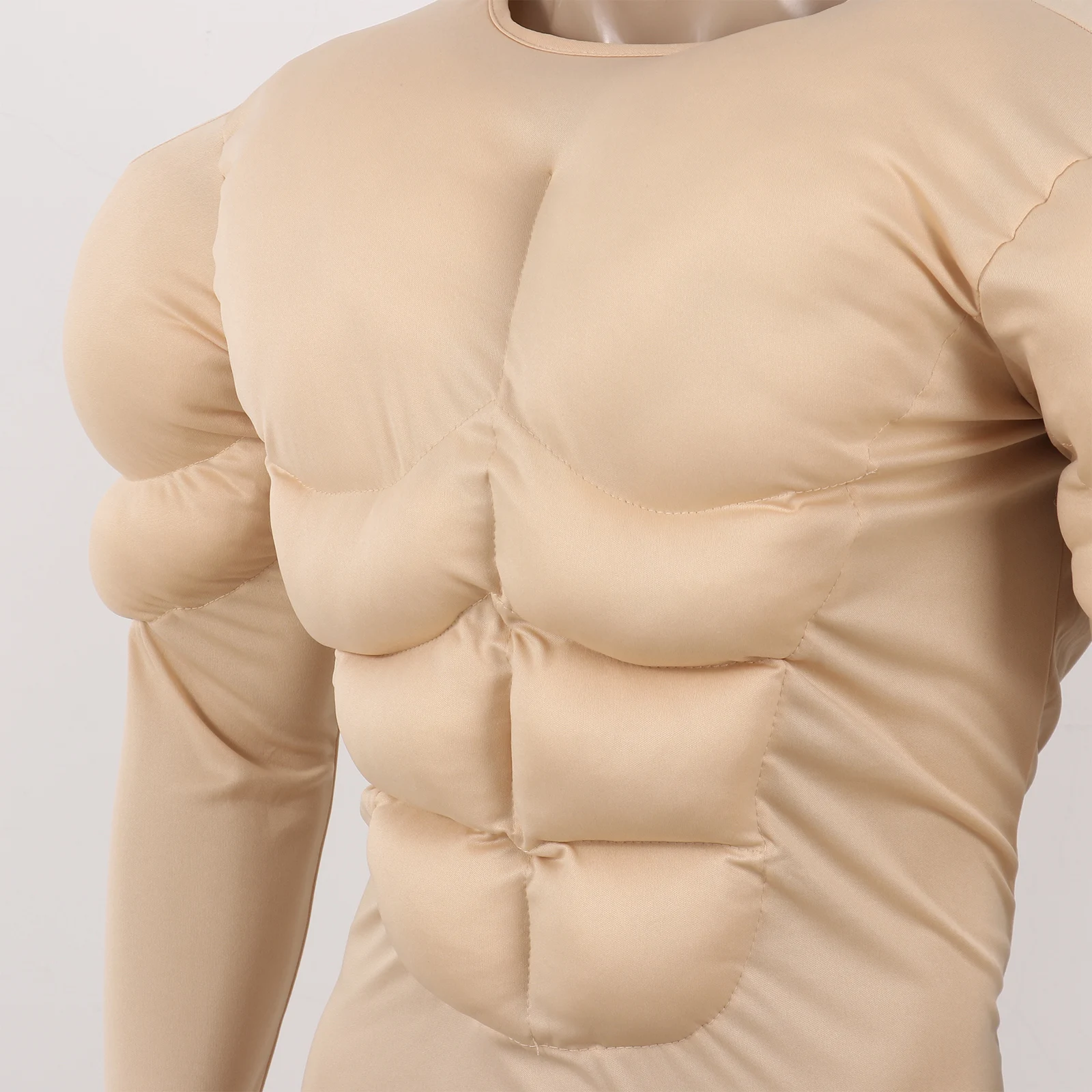 Cosplay Fake Muscle Shirt body suits Chest Pads Costumes for Men Halloween Party Set Sponge Abdomen Strong Abs Vest Corset Tops