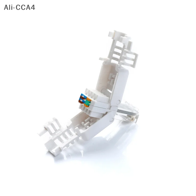 CCA4-No Crimp Ethernet Cable Tool-Free Crystal Head Plug CAT6 RJ45 Connector Application Cat6 Cable Suitable for Ethernet Cable