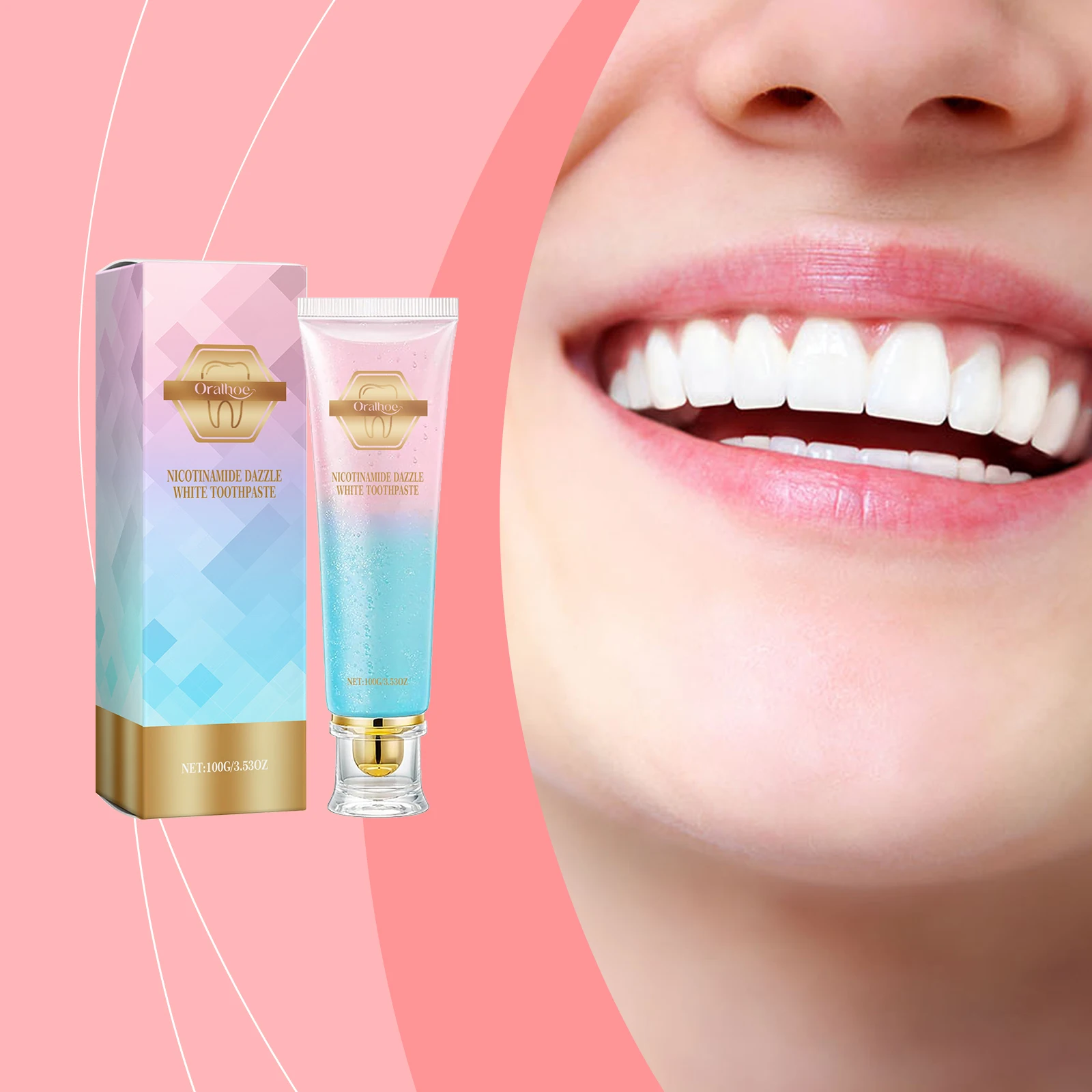Niacinamide Teeth Brightening Toothpaste Cleaning Mouth Soothe Gum Sensitivity Fresh Breath Mint Toothpaste Tooth Stain Removal