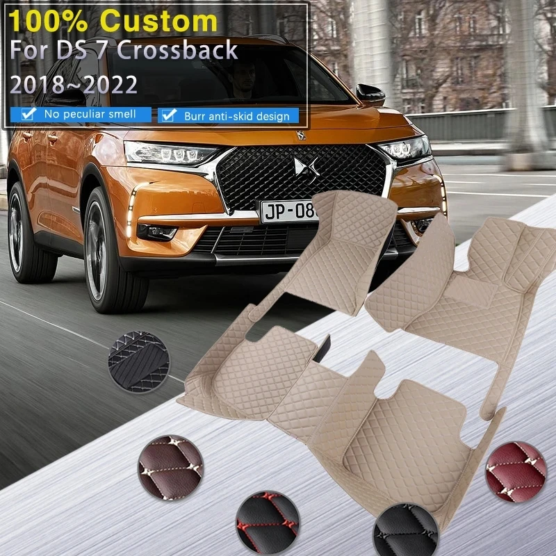 

Car Floor Mats For Citroen DS 7 DS7 Crossback 2018~2022 Rugs Leather Mat Carpets Durable Anti Dirty Pad Set Car Accessories 2021