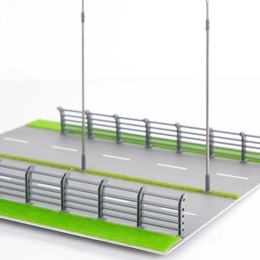 1/87 1/64 HO OO Scale Road Guardrail Model Miniature Fence For Railway Train Layouts Garden Diorama Scenery Decorations