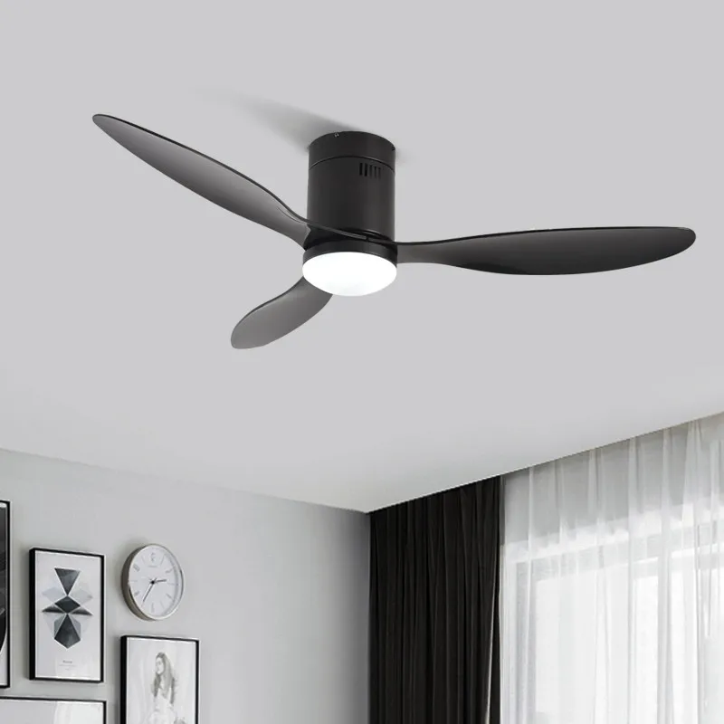 

52Inch Ceiling Fan Light Led DC Motor Remote Control Modern Indoor White Ceiling Fans For Livingroom Dinningroom