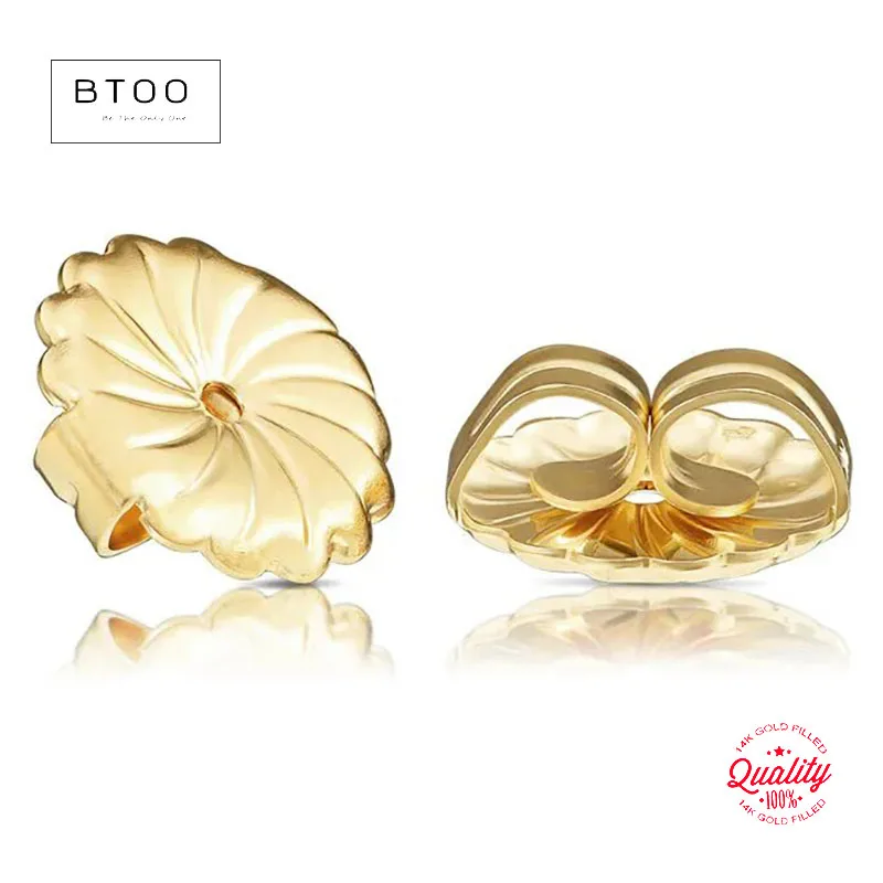 

14k Gold-Filled Earring Backs Jewelry Accessories Pair of Gold Earring Findings for DIY Jewelry Making