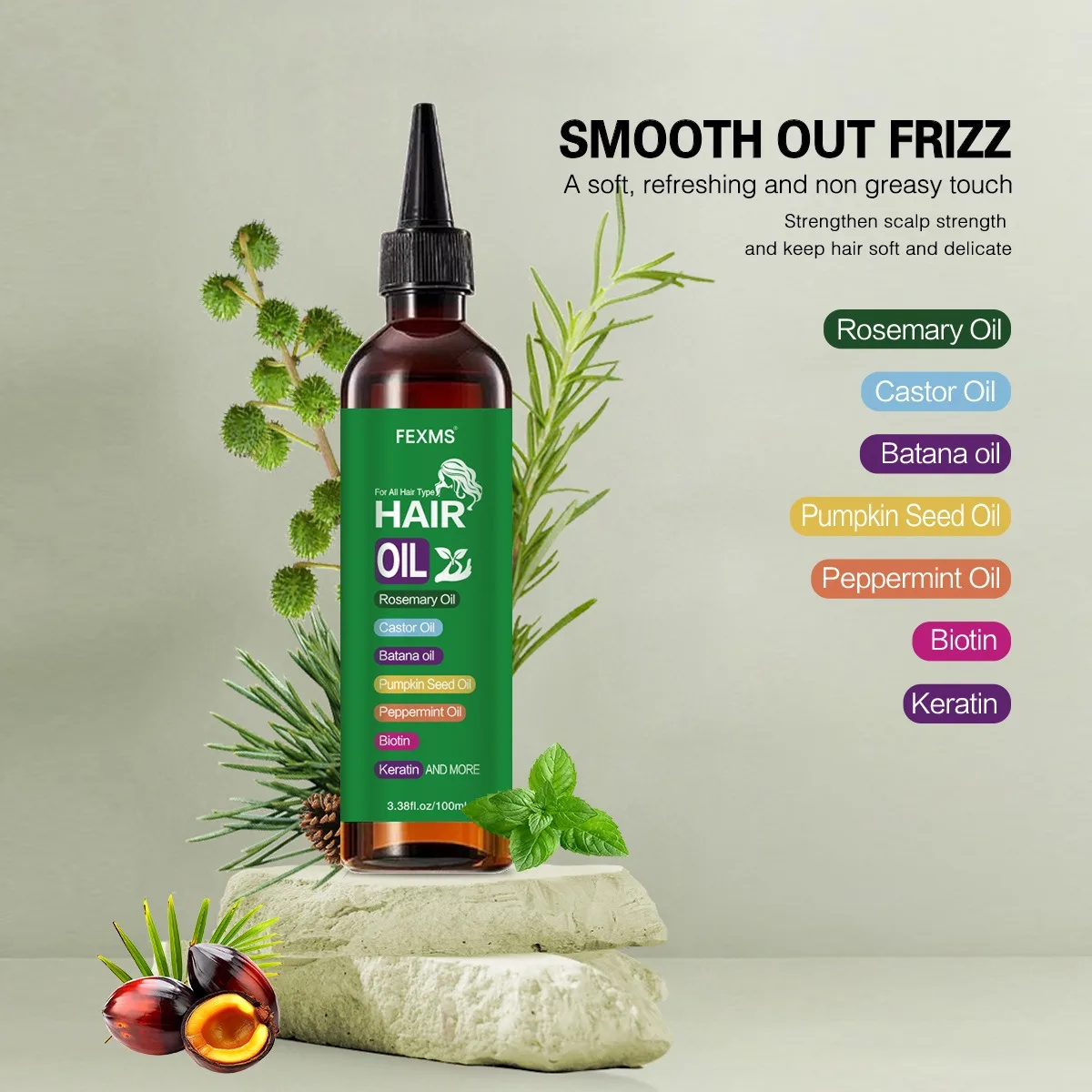 

7 in 1 Hair Serum Oil Strengthen Root Smoothing Deep Nourishing Repair Frizzy Hair Product Hair Care Essence For Men Women 100ml