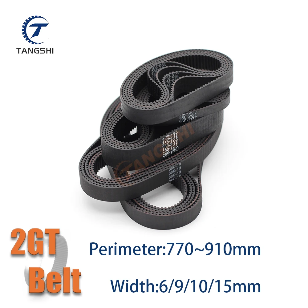 

2GT 2MGT Closed Loop Timing Synchronous Belt Length 770 782 784 800 810 824 840 848 850 852 860~910mm GT2 Belt Width 6/9/10/15mm