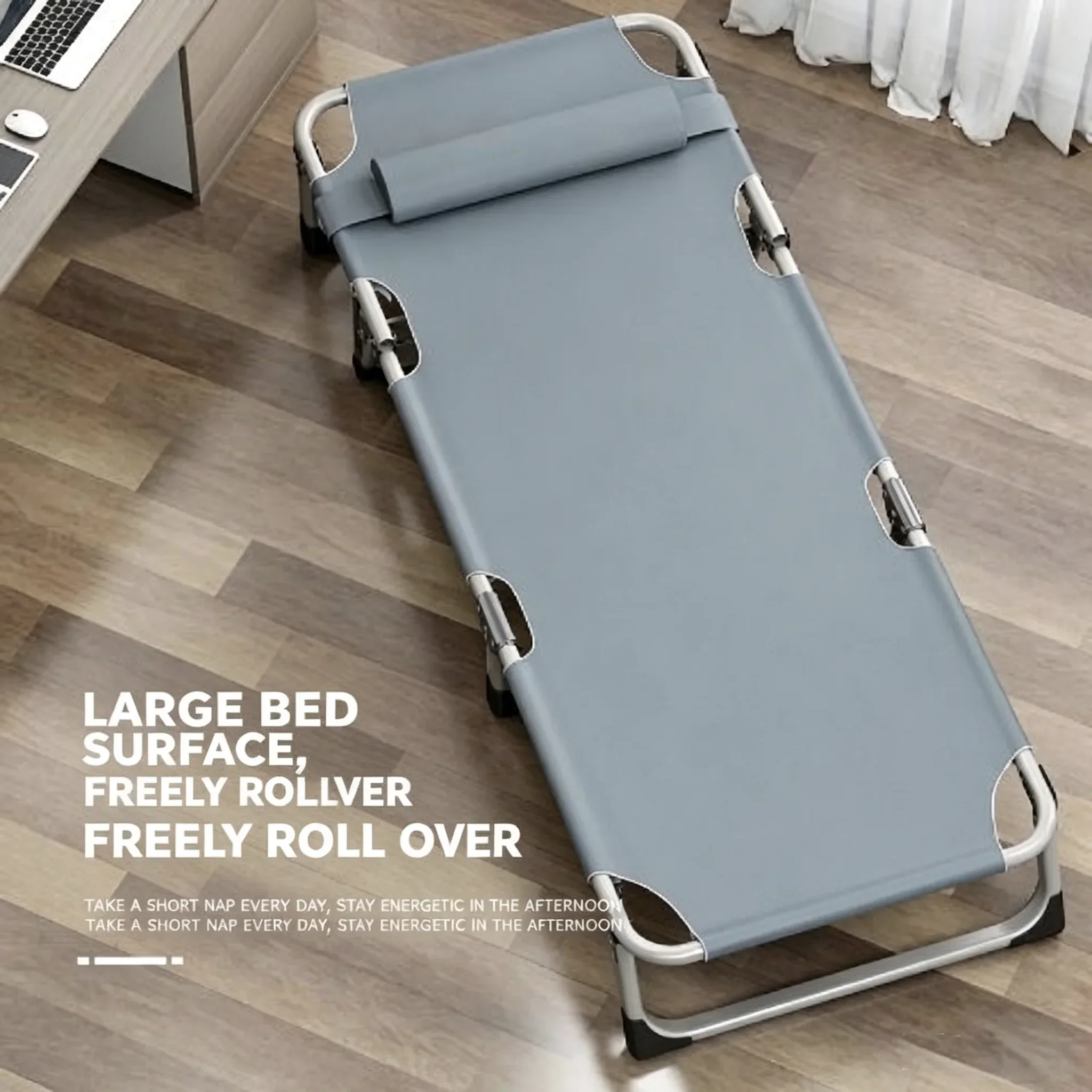 Outdoor Installation-free Foldable Sun Lounger Beach Chair Adult Tanning Lounger Nap Camp Bed Multifunctional Lounge Chair