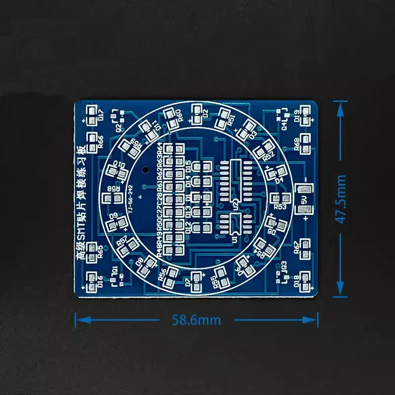 DIY CD4017 Rotating LED SMD NE555 Soldering Practice Board DIY Kit Fanny Skill Training Electronic Suit