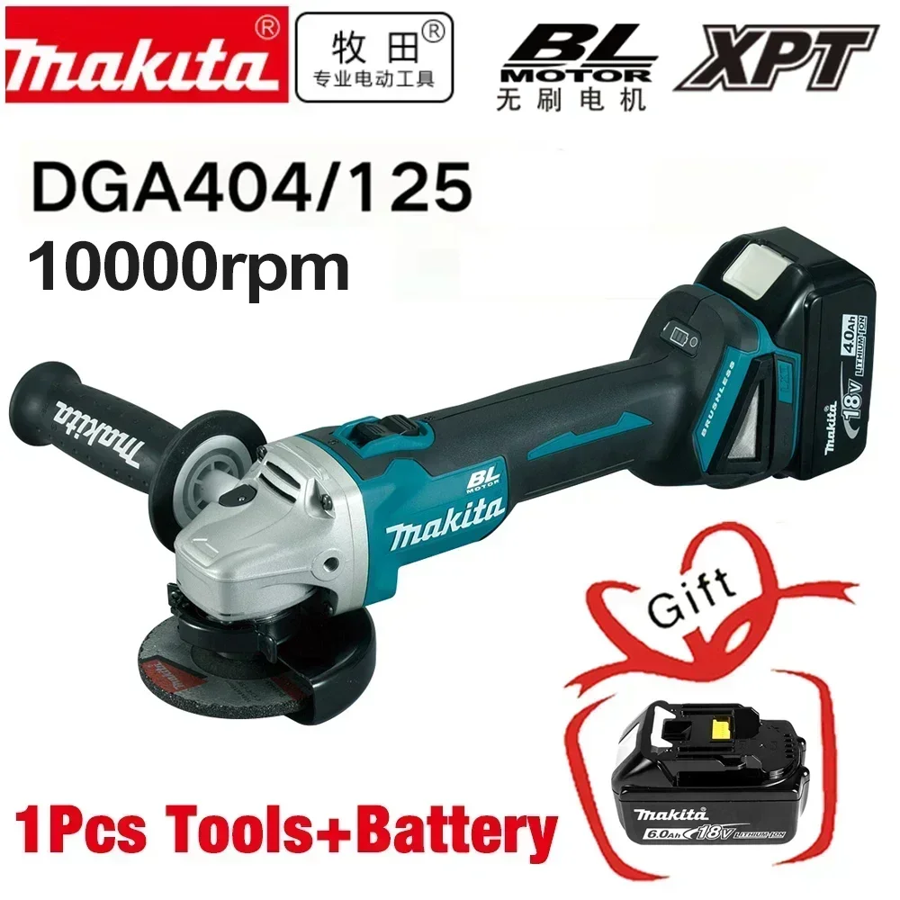 

Makita DGA404 18V 125/100mm Brushless Lithium Electric Angle Grinder Rechargeable Cutting Machine High Power Polishing Machine