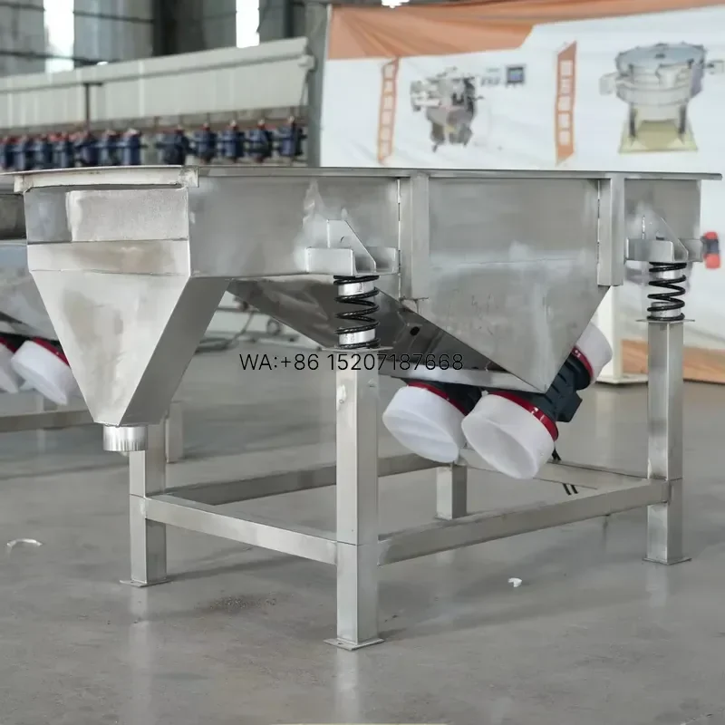 Wmwmnu Custom Food Processing Stainless Steel Carbon Steel Linear Vibrating Screen Multi-layer Ore Mining Mineral Industrial