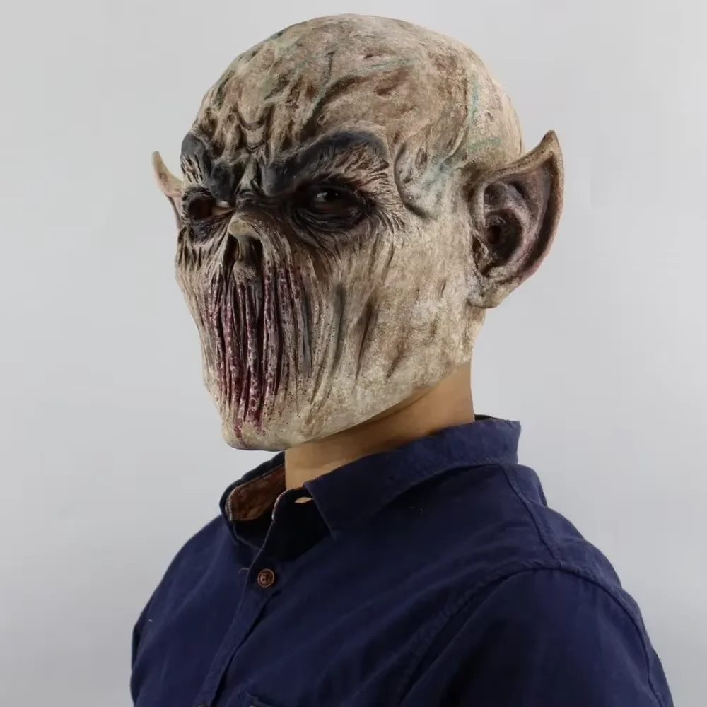 Halloween Monster Mask Adults Terror Scary Biochemical Devil Alien Caps Horror Zombie Cosplay Prop Mask for Party Accessory