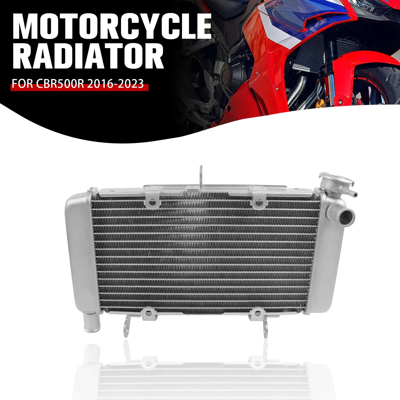 Motorcycle Aluminium Engine Radiator For Honda CBR500 R CBR500R 2016-2023 Oil Cooler Coolant Cooling Water Tank Radiator