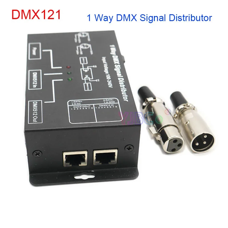 

DMX512 LED amplifier Splitter DMX121 110V-220V AC 1CH 1 output port single color DMX signal repeater/distributor for DMX Decoder