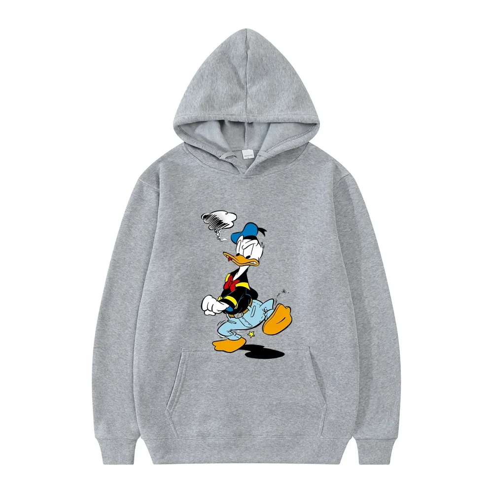 New Pattern Fun and Casual Disney Donald Duck Cartoon Anime Print Women's Hoodies Autumn and Winter Couple Clothes Hoodies