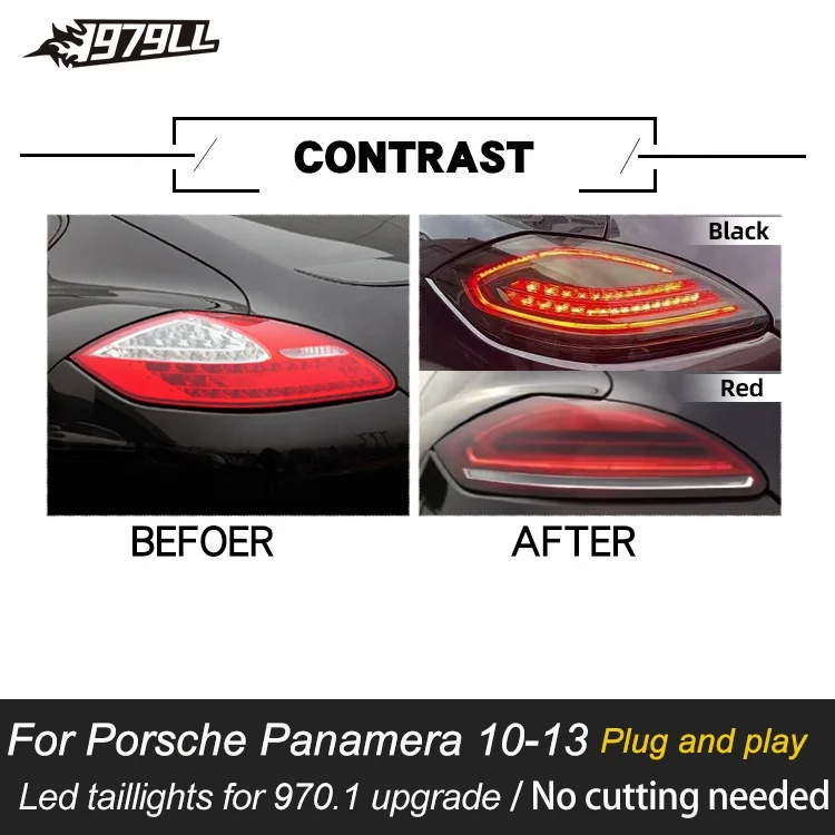 [1979LL] Hochwertiges Auto-Rücklicht 2009–2013 970.1 Rückleuchten, Upgrade auf 2016 Style LED-Rücklichter für Porsche Panamera 970