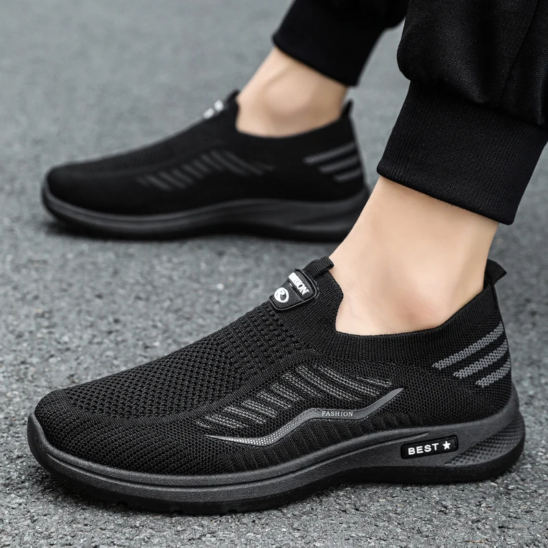 Mesh Men Shoes Casual Outdoor Sneakers Summer Men Lightweight Walking Shoes Gym Trainers Slip on Mens Loafers Zapatillas Hombre