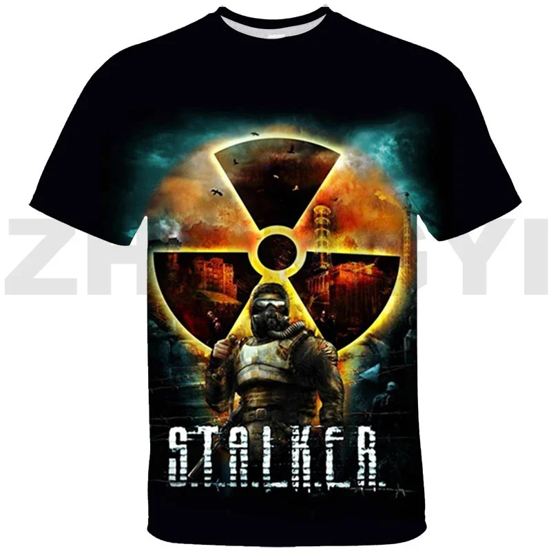 3D Trendy Game Stalker 2 Heart of Gun T Shirt Oversized Tshirt Kids Short Sleeve S.T.A.L.K.E.R. 2 Tops Tee Streetwear T-shirt