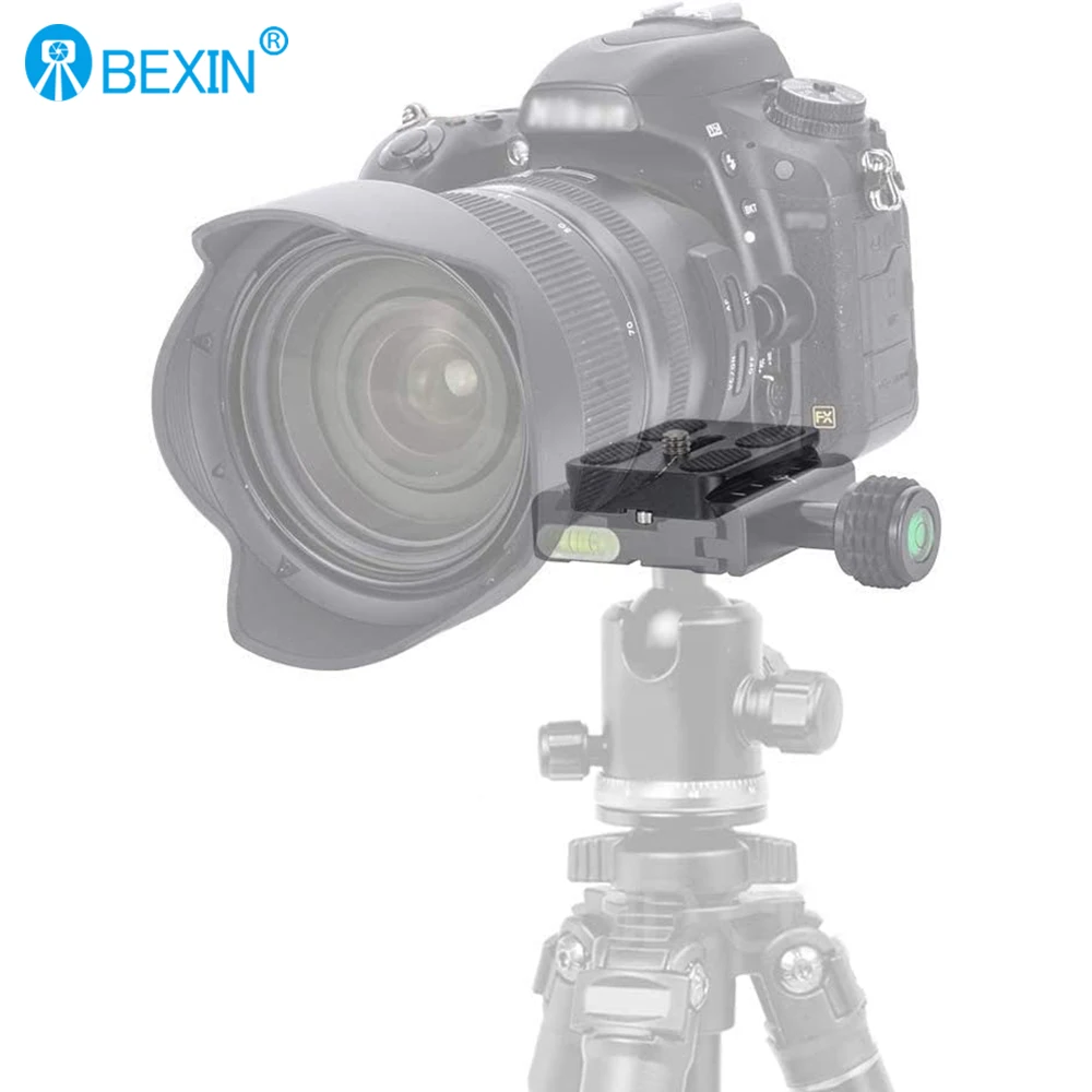 Piastra a sgancio rapido BEXIN 38.5mm con piastra di montaggio per fotocamera con Base a vite 1/4 adatta per fotocamera SLR Arca treppiede con testa a sfera svizzera