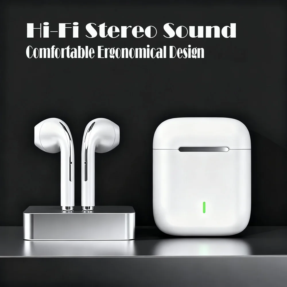 J18 True Wireless Earphone Noise Cancelling Headphone HiFI Stereo Game With Micr ﻿TWS In Ear Earbuds Waterproof Headset