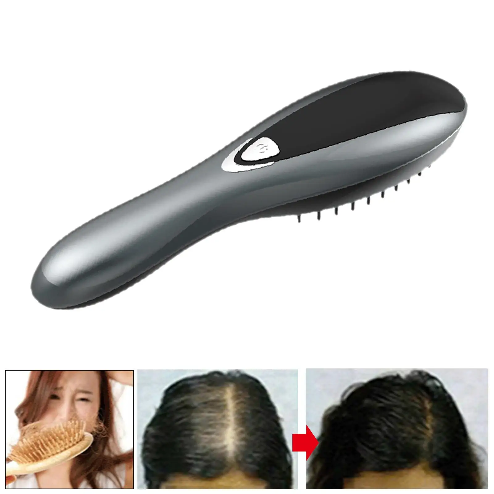 مشط تدليك كهربائي للرجال والنساء ، فرشاة نمو الشعر ، مدلك فروة الرأس ، 1 قطعة