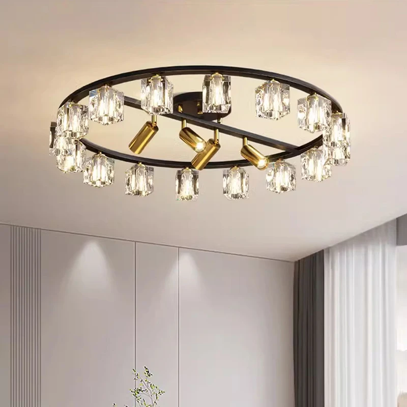 

Modern Crystal stair chandelier lights indoor lighting Ceiling lamp hanging light led Chandeliers for living room indoor lightin