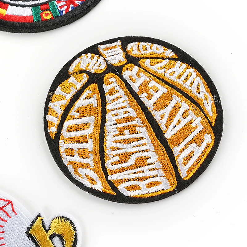 DIY Clothing Sewing Patch Boy Clothes Shirts Trousers Holes Embroidery Cartoon Soccer Basketball Iron-on Paste Patches 2pc/lot